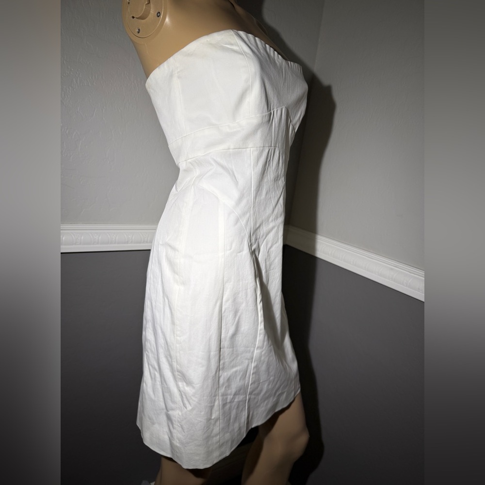Helmut Lang Strapless White Dress